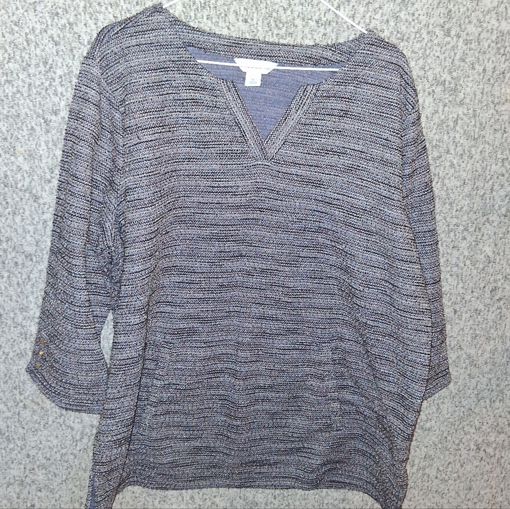 Liz CLAIRBORN V neck 3/4 Sweater